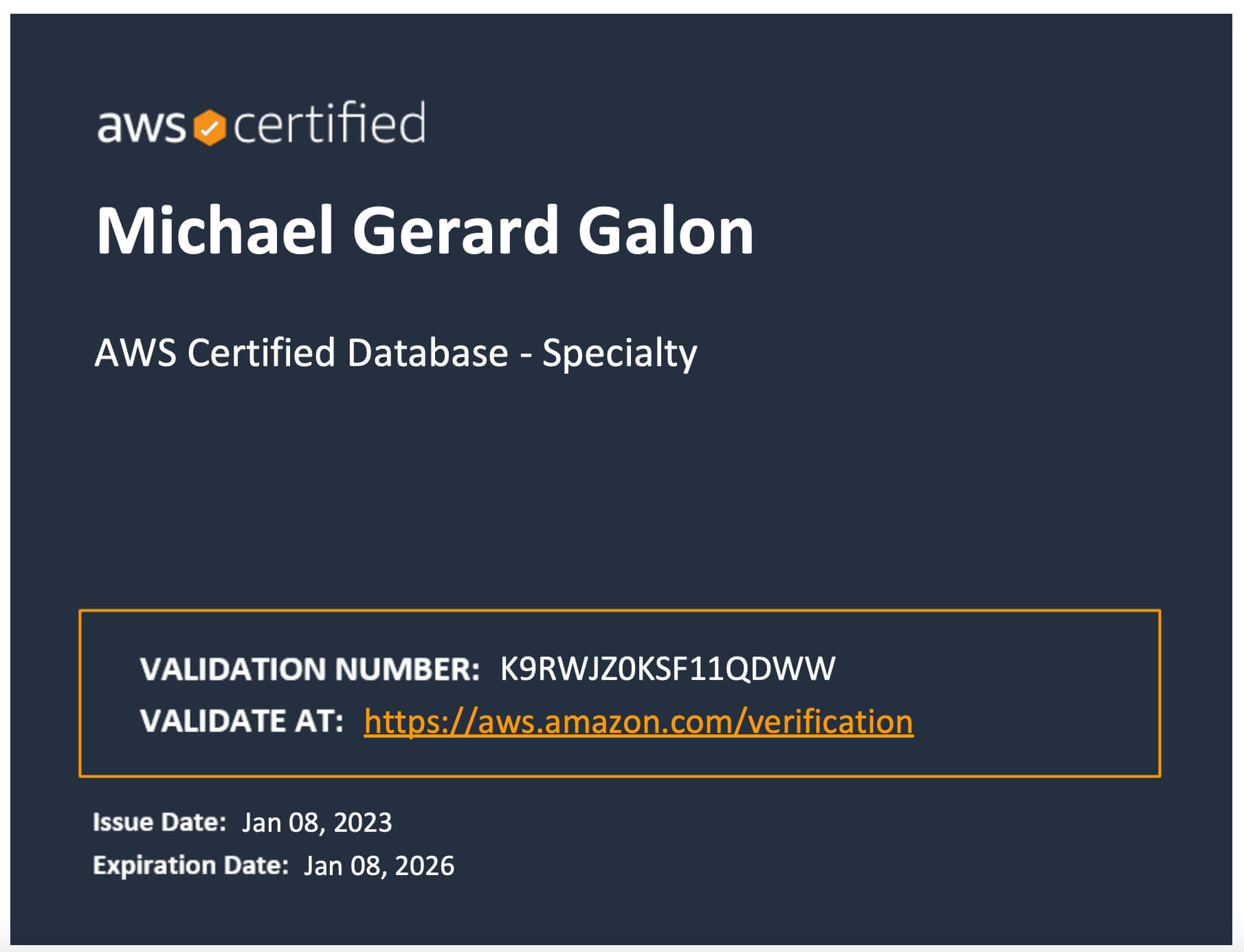 AWS Certified Database-Specialty