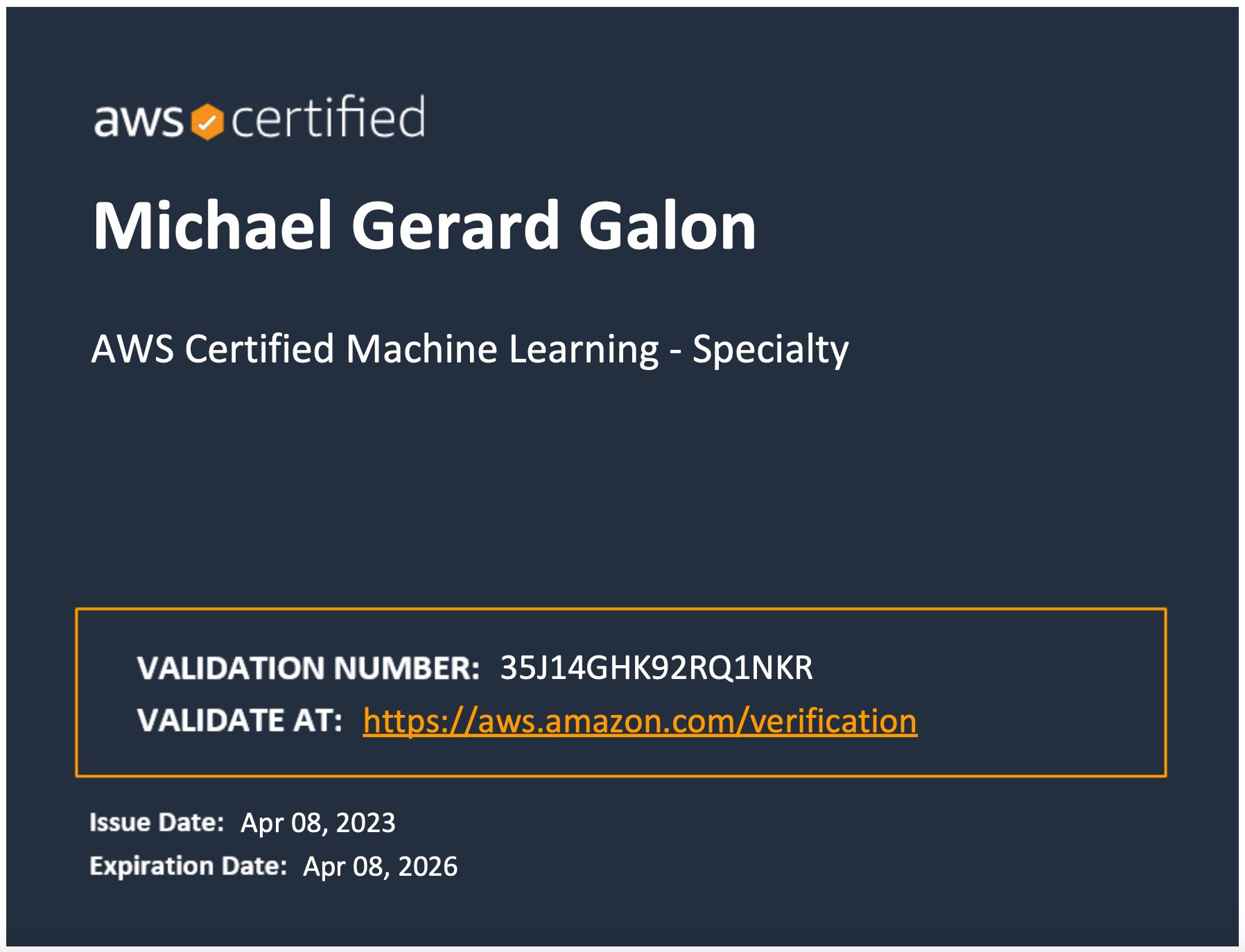 AWS Certified Machine Learning – Specialty