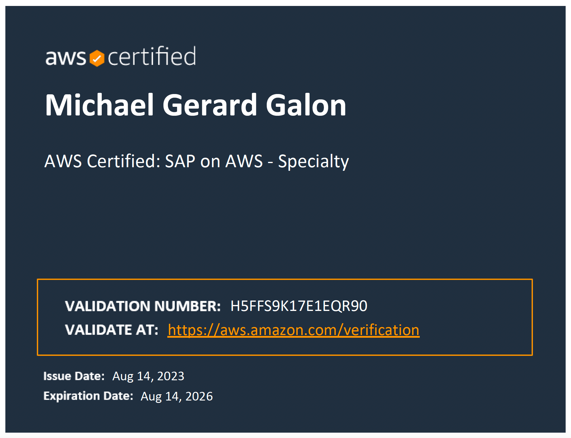 AWS Certified: SAP on AWS – Specialty